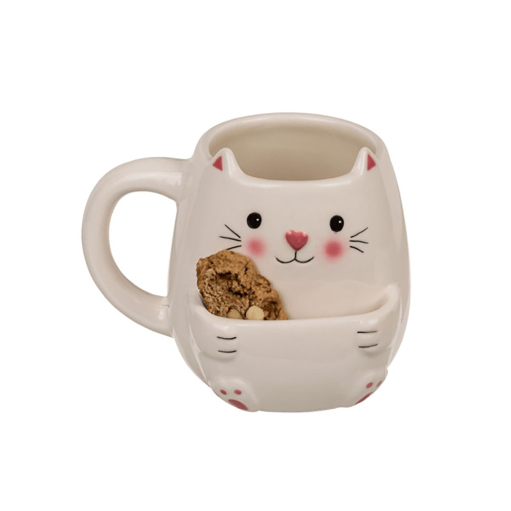Katten mok met koekjes vak