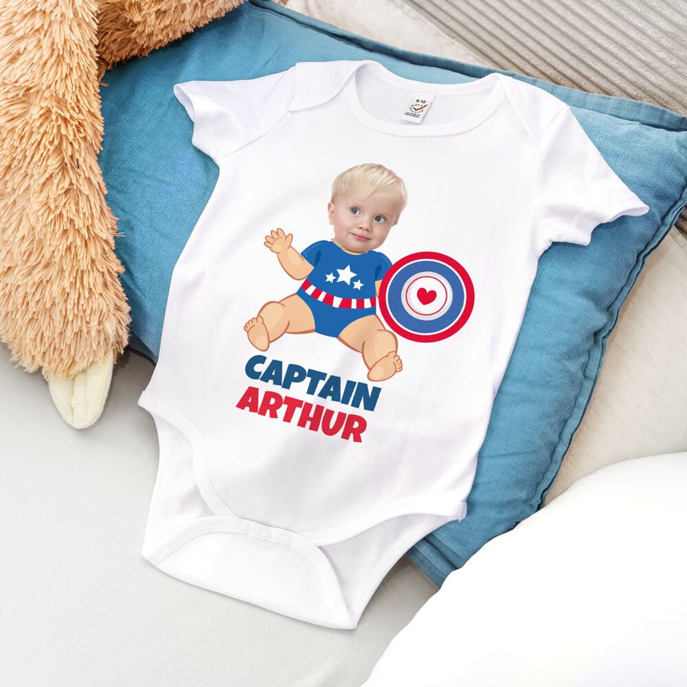 Gepersonaliseerde Baby Romper Superheld(in)