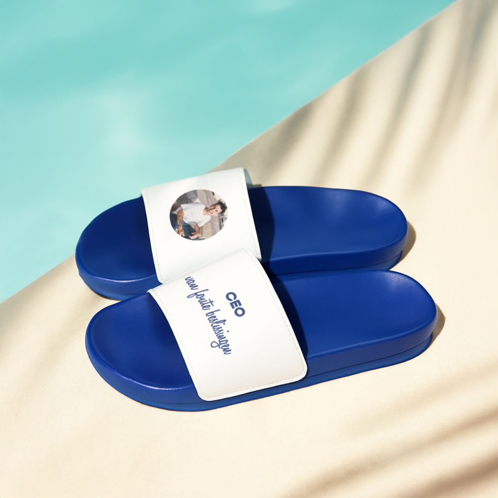 Gepersonaliseerde badslippers met foto en tekst