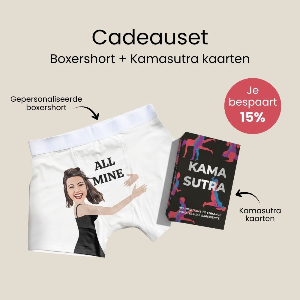 Cadeau set boxershort en Kamasutra kaarten