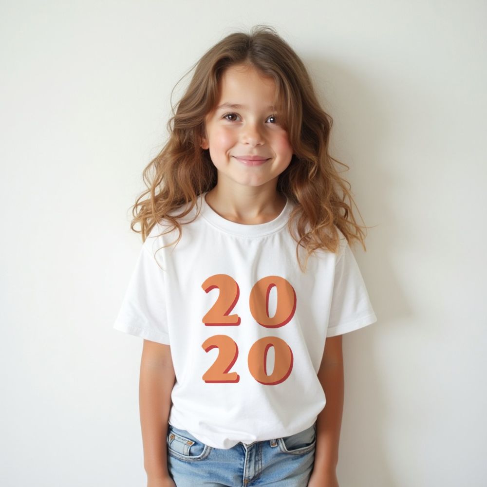 Gepersonaliseerd t-shirt voor kinderen met jaartal