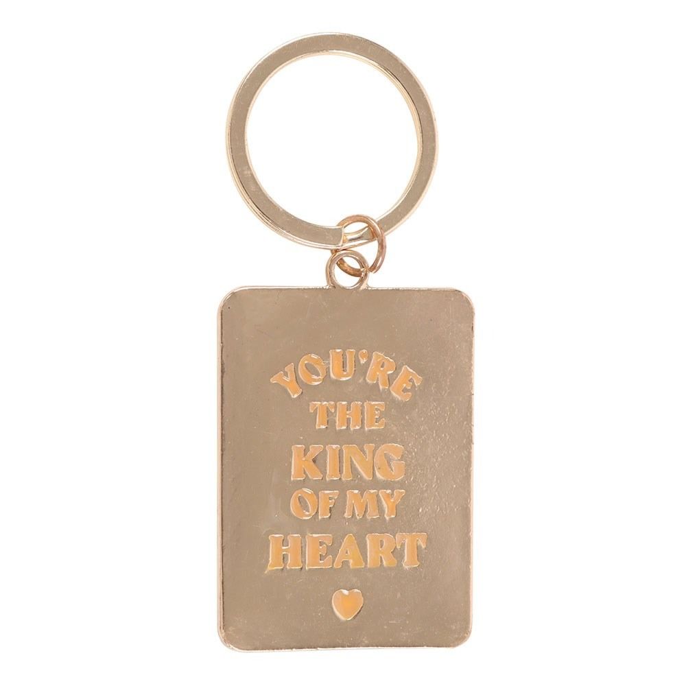 Speelkaarten-sleutelhanger “King of My Heart”