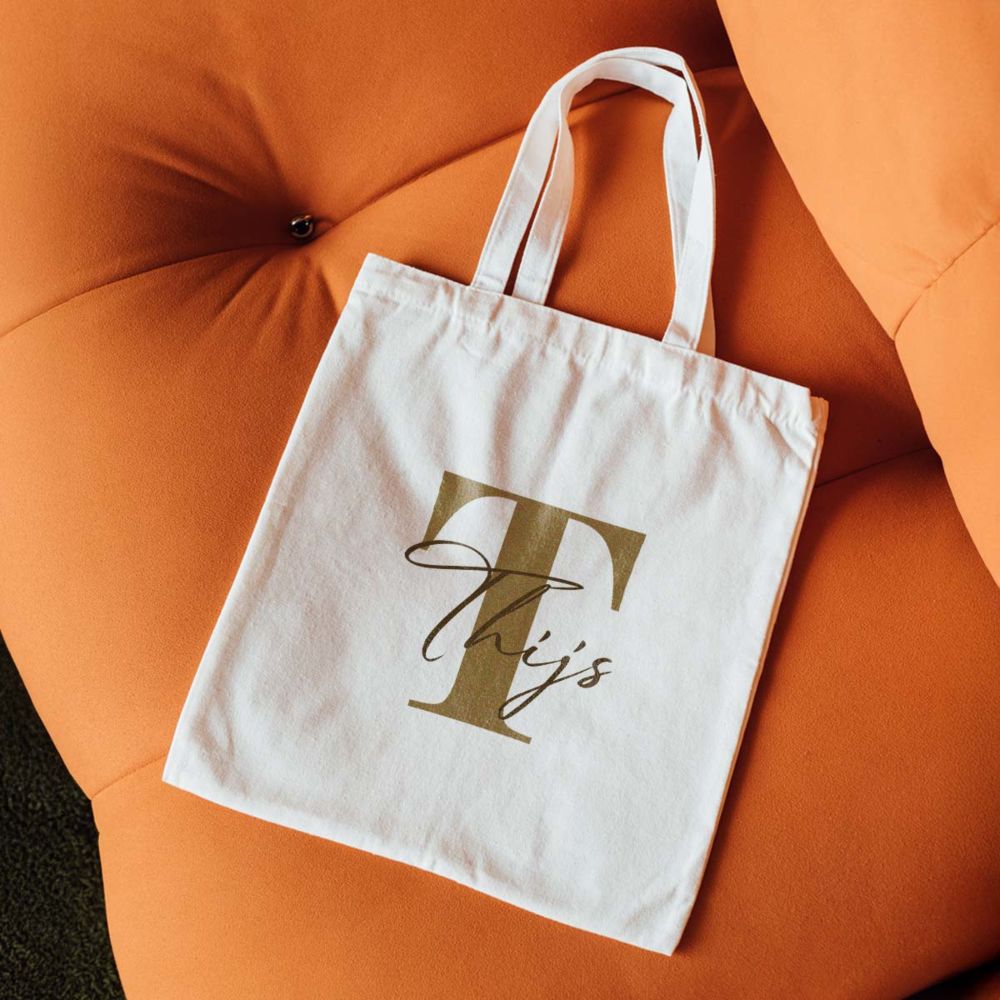 Gepersonaliseerde tote bag met monogram