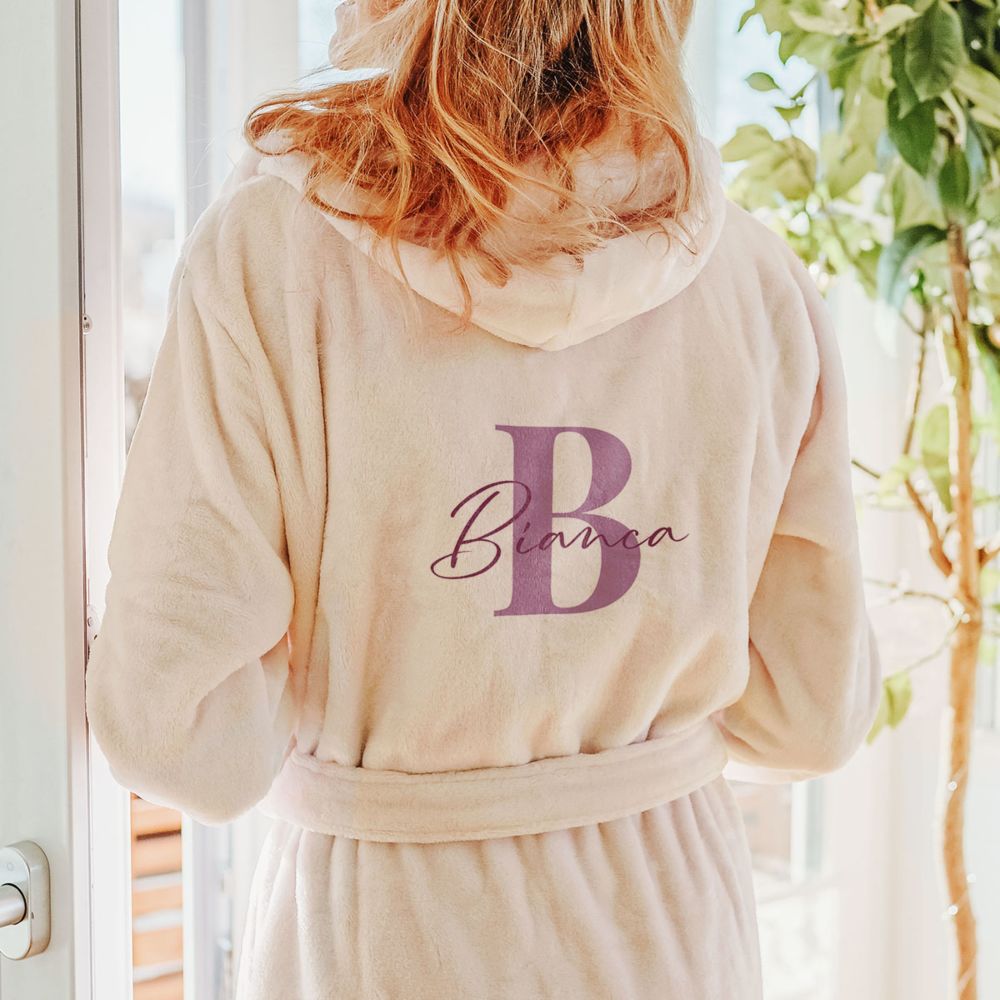 Personalisierbarer Bademantel mit Monogramm und Name