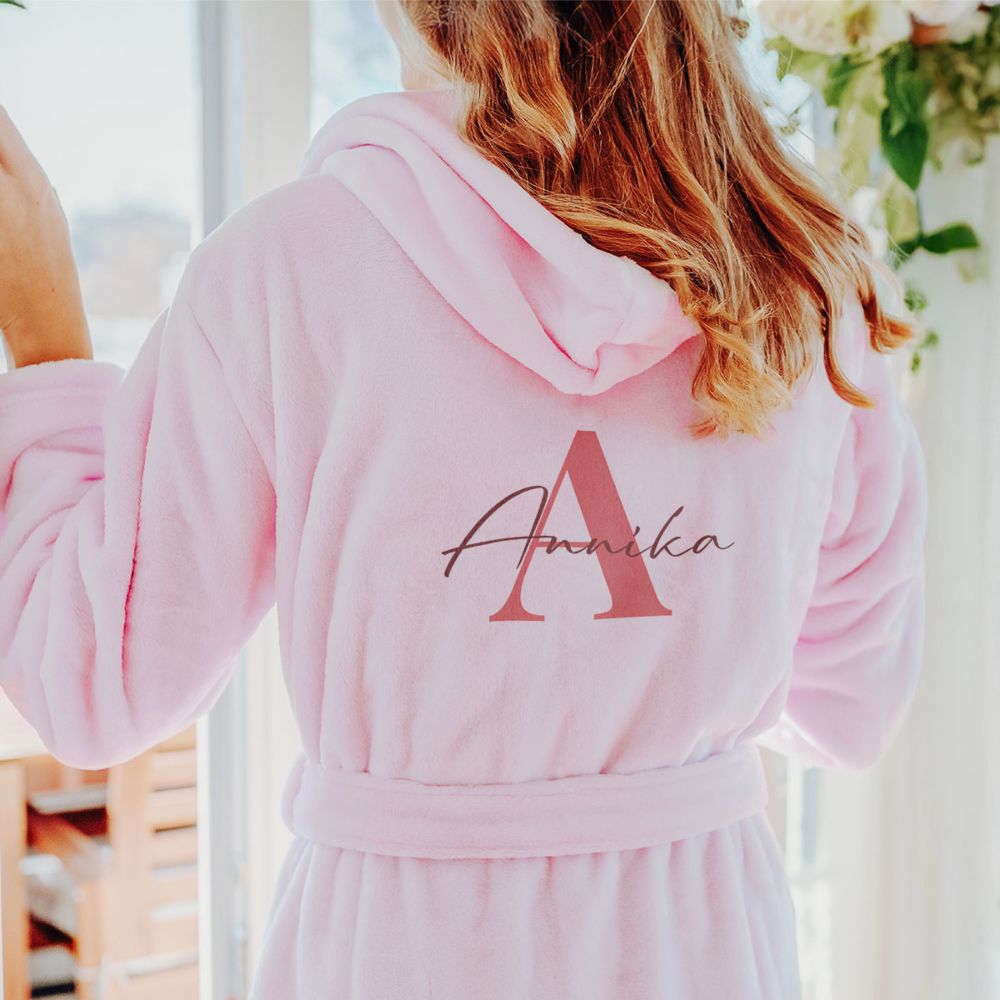 Gepersonaliseerde badjas met monogram en naam