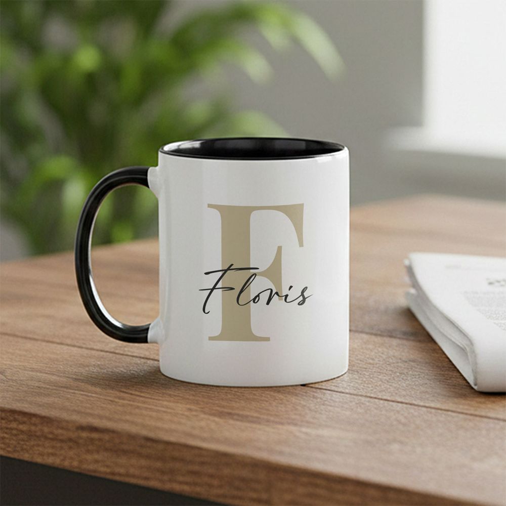 Gepersonaliseerde  mok met monogram