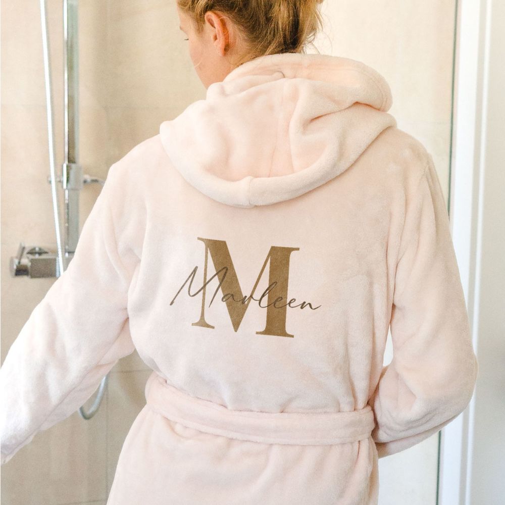 Gepersonaliseerde badjas met monogram en naam