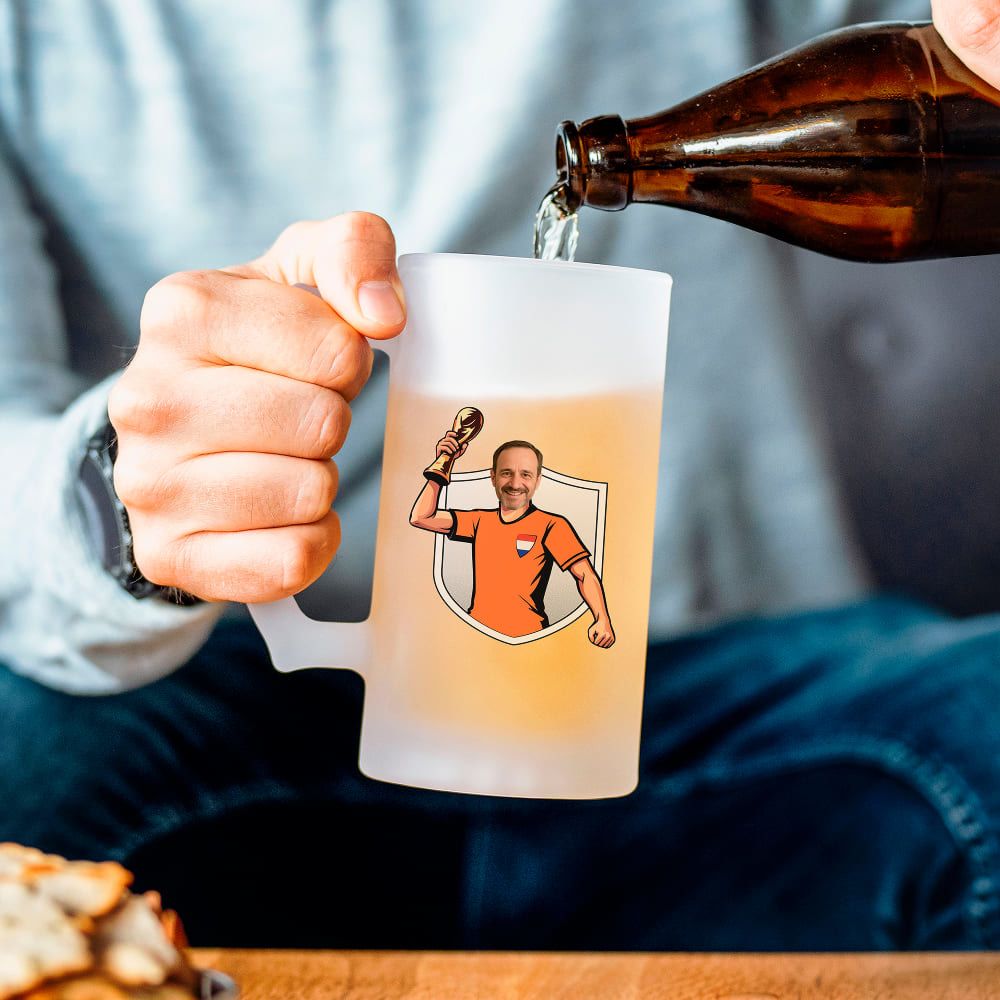 Personalisierbarer WM-Bierkrug mit Foto