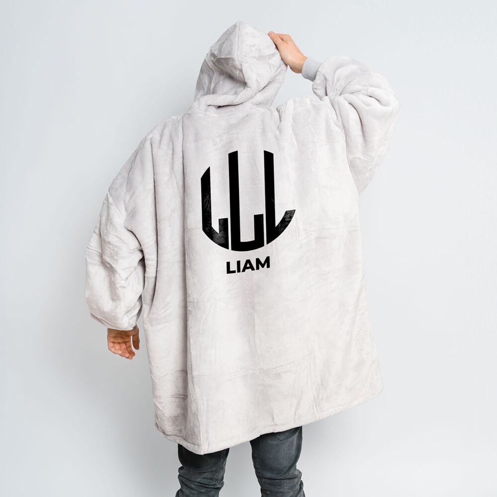 Gepersonaliseerde Hoodie Deken met Monogram