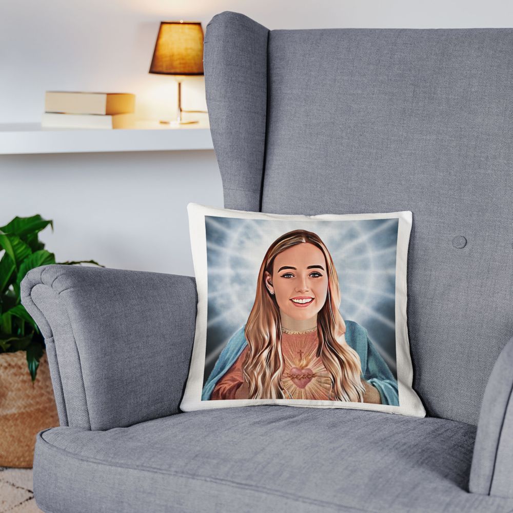 Kussenhoes gepersonaliseerd met Foto en Halo