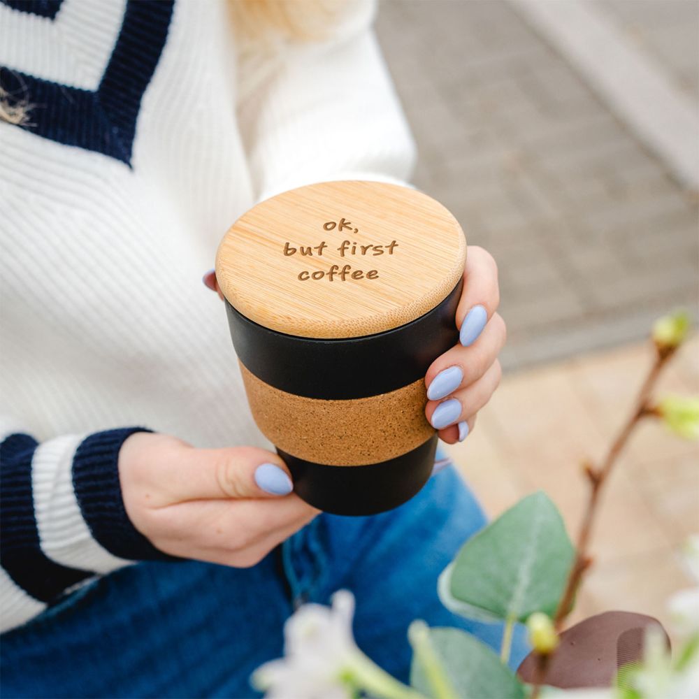 Gepersonaliseerde koffie beker met quote