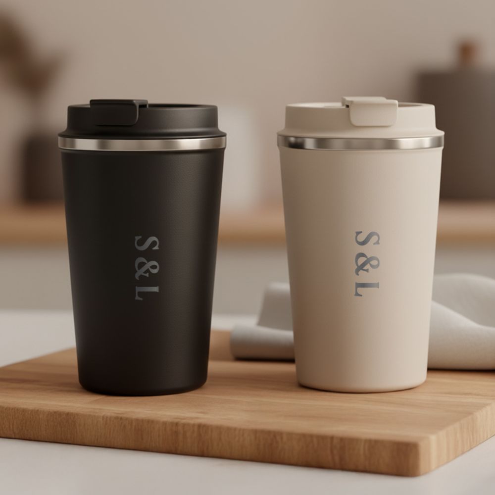 Gepersonaliseerde thermosbeker met tekst