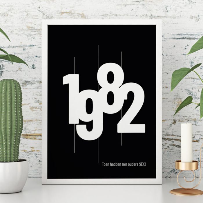 Personaliseerbare poster met geboortejaar