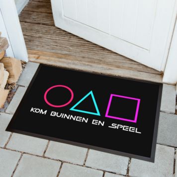 Deurmat Game of Squids met Tekst
