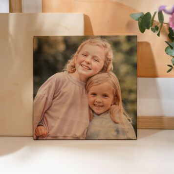 Personaliseerbare foto op hout