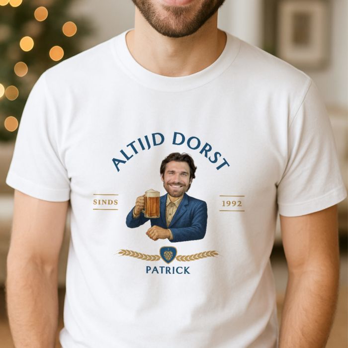 Gepersonaliseerd t-shirt met logo en gezicht