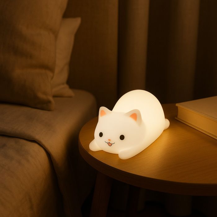 Slapende kat nachtlampje