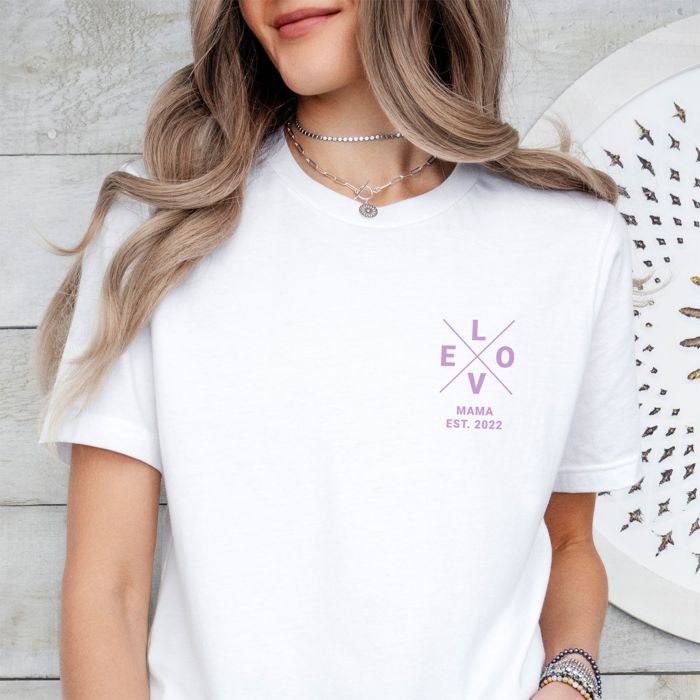 Gepersonaliseerd t-shirt met naam en jaartal