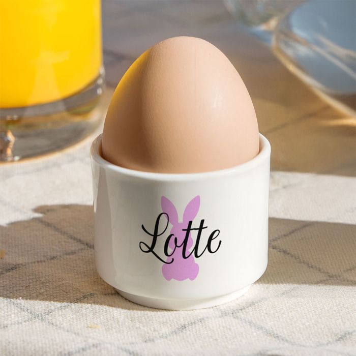 Personaliseerbare eierdopjes - set van 2 met naam en symbool