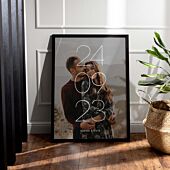 Gepersonaliseerde poster met datum en naam